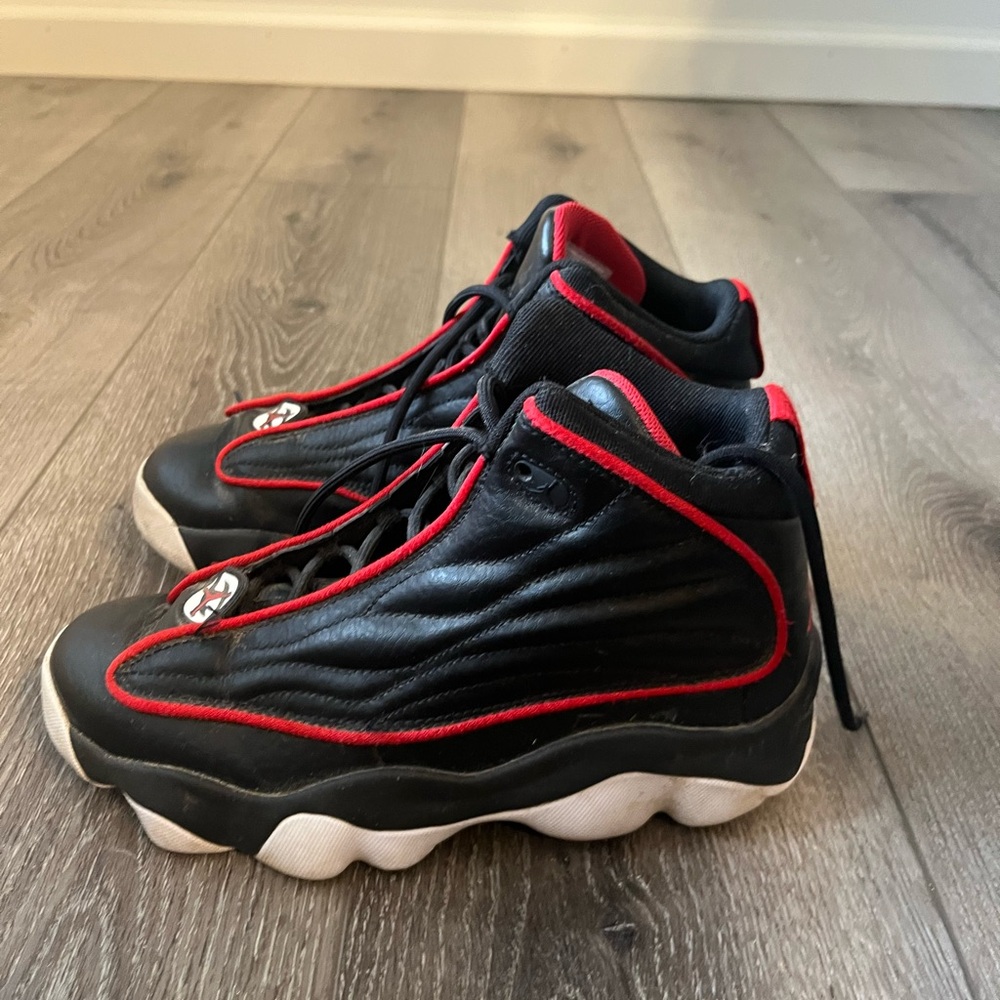Kids Youth Nike Air Jordan Pro Strong GA Black University Red Size 5.5 High Top